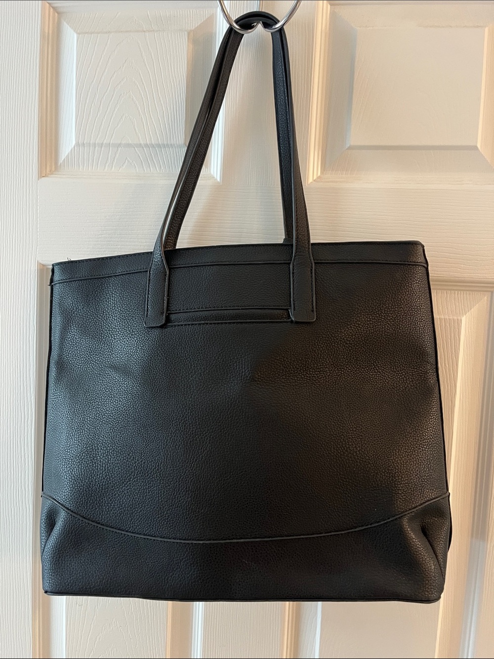 C. Wonder Black Leather Tote with Gold 'C' Logo - Picture 2 of 7